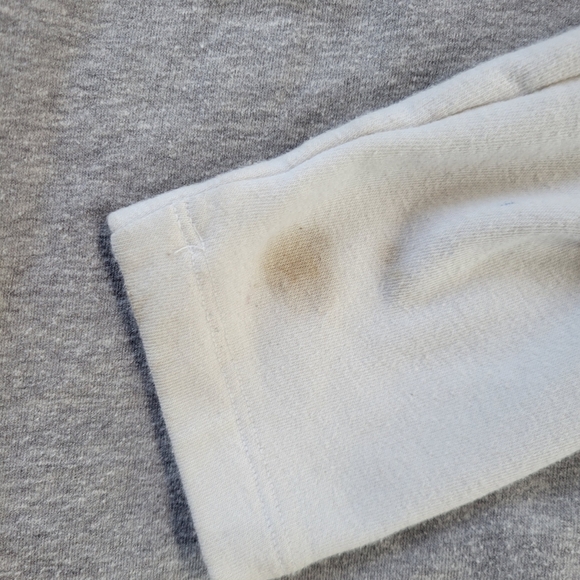 PINK Logo Three-Quarter Zip Up Pull Over Collar Size Gray White Small - Picture 11 of 11